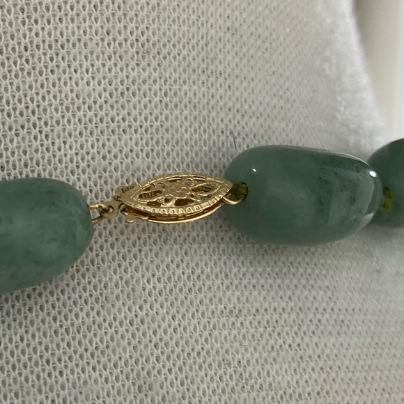 Natural Stone Green Jade? Collar Beaded Necklace - Picture 7 of 11